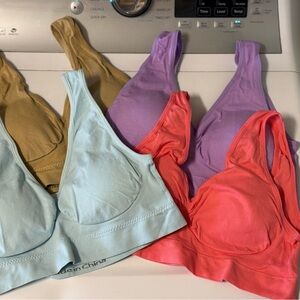 Women's Bra Set - Light Blue, Coral, Lavender, Tan